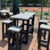 Verhoogde picknickset - teamtafel Londen 9 Complete set van 4 krukken en een tafel. Leverbaar in diverse kleuren. Geen onderhoud, geen rot en geen splintervorming.